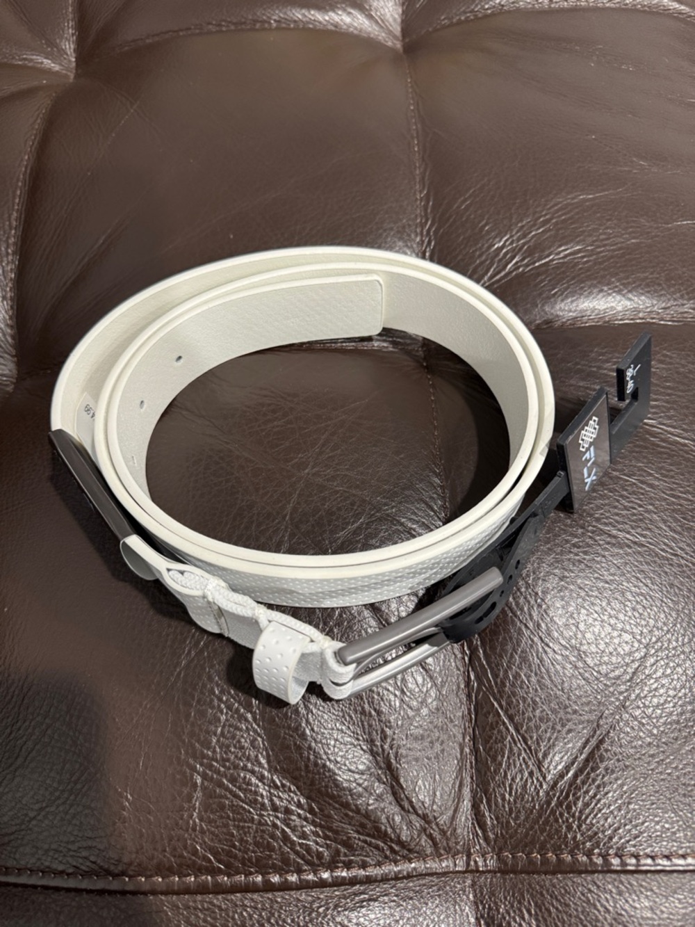 FLX white Stretch Belt -size L